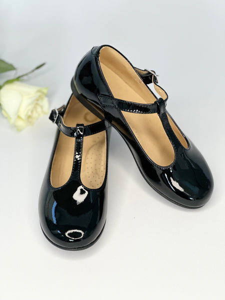 Chloe T-Bar Mary Jane Black Patent