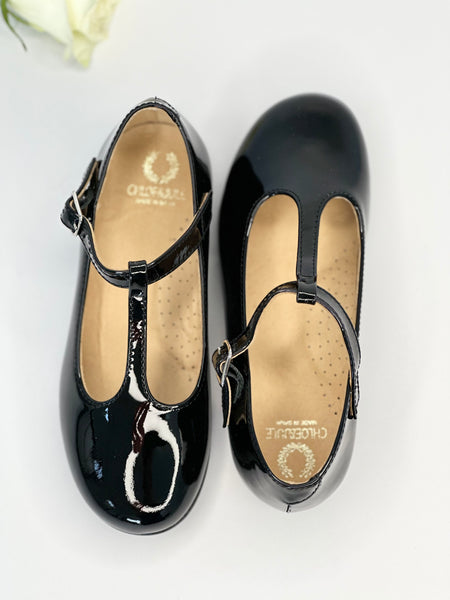 Chloe T-Bar Mary Jane Black Patent