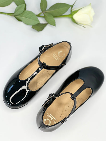 Chloe T-Bar Mary Jane Black Patent