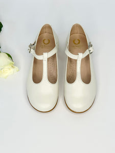 Chloe T-Bar Mary Jane Bone Leather
