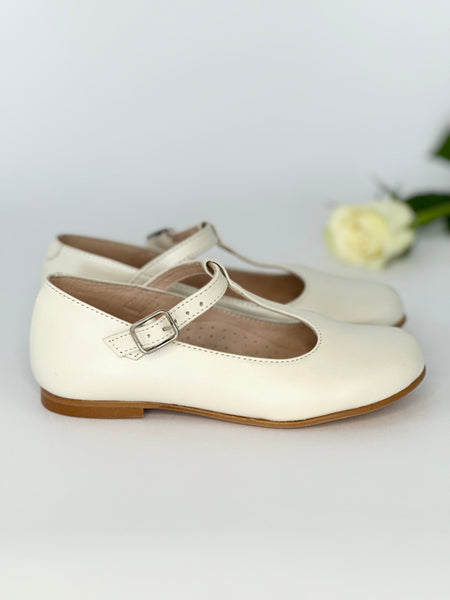 Chloe T-Bar Mary Jane Bone Leather