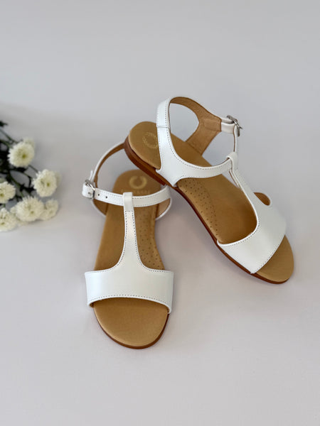 Chloe T-Bar Sandal White